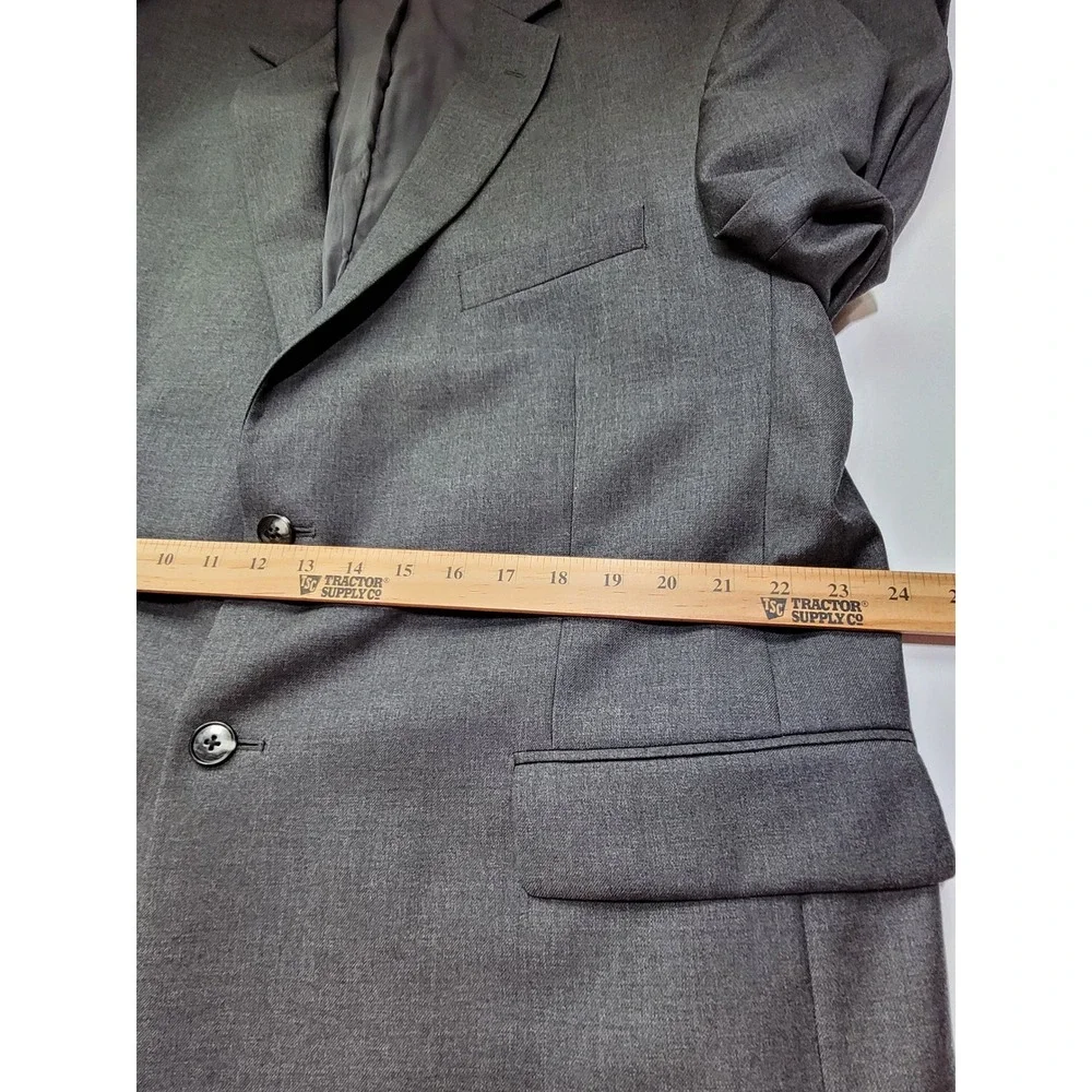 Jos. A. Bank Suit Mens 48R Wool Traveler Chelsea Gray Tailored Fit 2pc Business